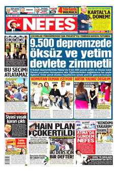NEFES 12 Eylül 2026 gazete manşeti