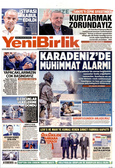 YENİBİRLİK 12 Eylül 2026 gazete manşeti