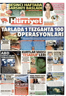 HÜRRİYET 16 Eylül 2026 Gazete Manşeti Küçük