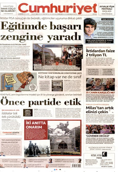 CUMHURİYET 16 Eylül 2026 Gazete Manşeti Küçük