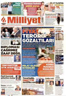 MİLLİYET 16 Eylül 2026 Gazete Manşeti Küçük