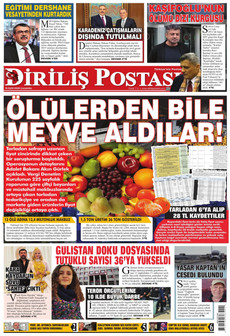 DİRİLİŞ POSTASI 16 Eylül 2026 Gazete Manşeti Küçük