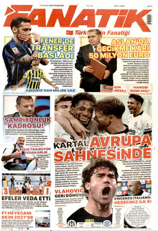 FANATİK 17 Eylül 2026 Gazete Manşeti Küçük