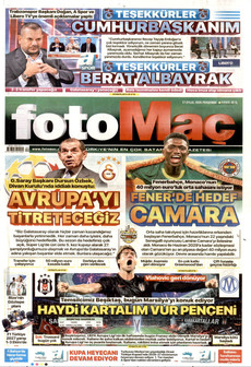 FOTOMAÇ 17 Eylül 2026 Gazete Manşeti Küçük