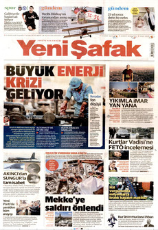 YENİ ŞAFAK 17 Eylül 2026 gazete manşeti