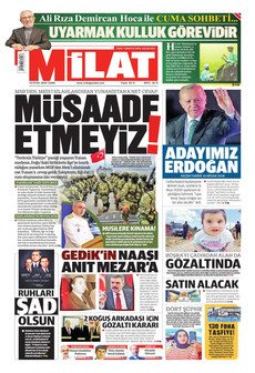 MİLAT 18 Eylül 2026 gazete manşeti